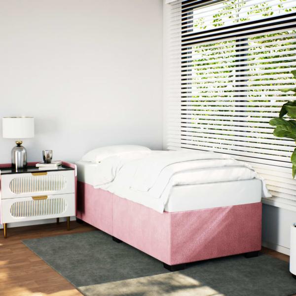 ARDEBO.de - Bettgestell Rosa 80x200 cm Samt