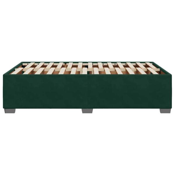 Bettgestell ohne Matratze Dunkelgrün 120x200 cm Samt