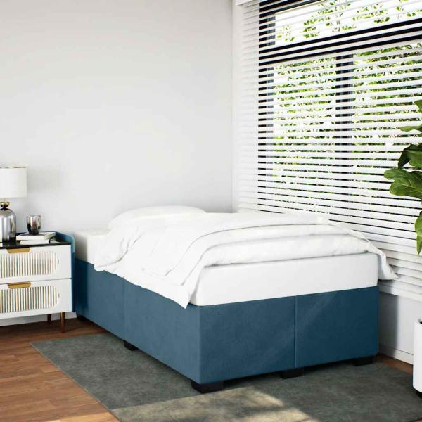 ARDEBO.de - Bettgestell Blau 120x190 cm Samt