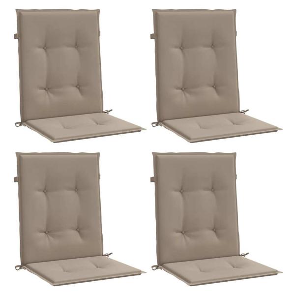Gartenstuhlauflagen für Niedriglehner 4 Stk. Taupe 100x50x3 cm