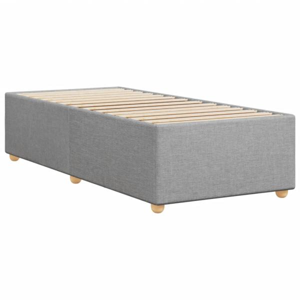 Bettgestell ohne Matratze Hellgrau 90x190 cm Stoff