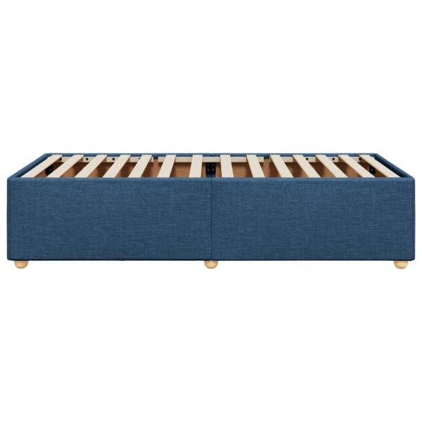 Bettgestell ohne Matratze Blau 90x200 cm Stoff