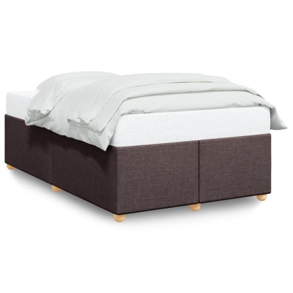Bettgestell ohne Matratze Dunkelbraun 120x190 cm Stoff