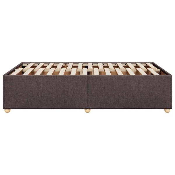 Bettgestell ohne Matratze Dunkelbraun 120x190 cm Stoff