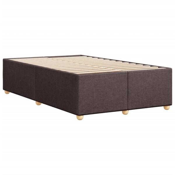Bettgestell ohne Matratze Dunkelbraun 120x190 cm Stoff