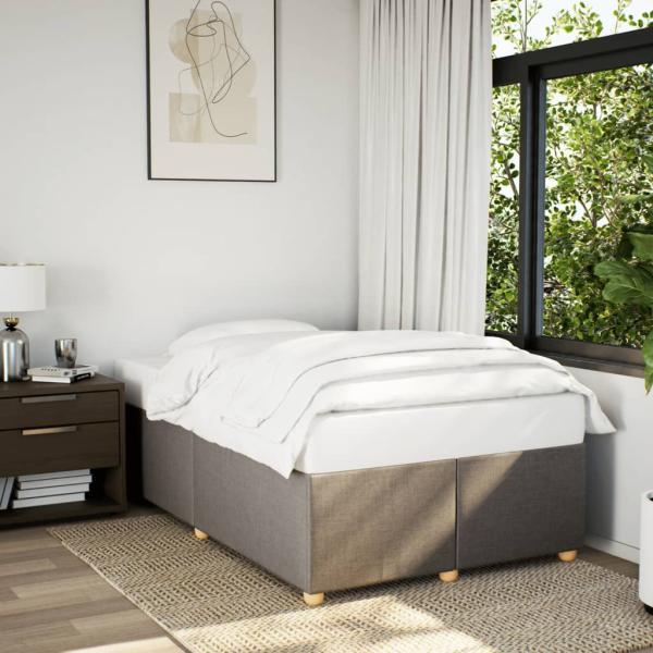 ARDEBO.de - Bettgestell ohne Matratze Taupe 120x200 cm Stoff