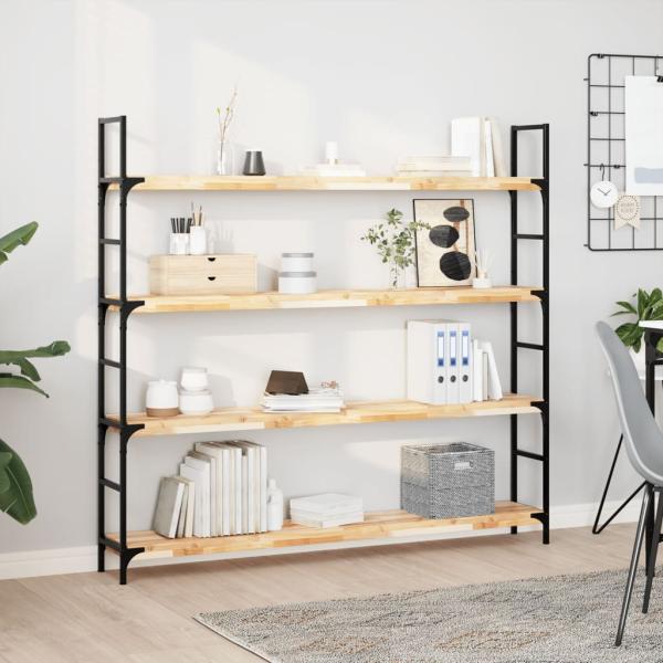 ARDEBO.de - Schweberegale 2 Stk. 140x20x4 cm Massivholz Akazie Unbehandelt