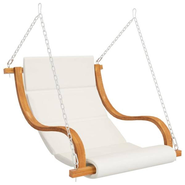 Hollywoodschaukel mit Auflage Massivholz Fichte mit Teak-Finish