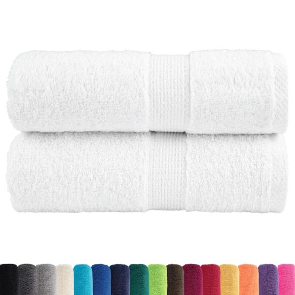 Premium Gästetücher SOLUND 2 Stk. Weiß 30x50 cm 600 g/m²