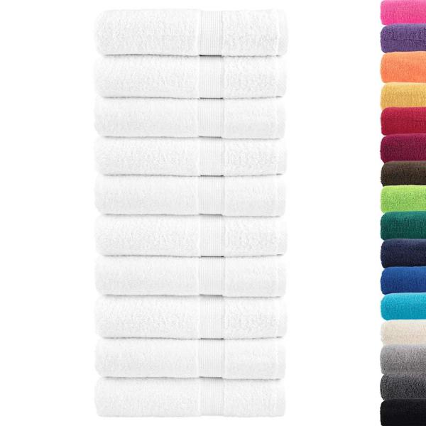 Premium Badetücher SOLUND 10 Stk. Weiß 100x150 cm 600 g/m²