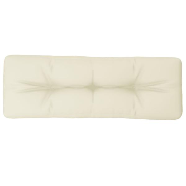 Palettenkissen Creme 120x40x12 cm Stoff