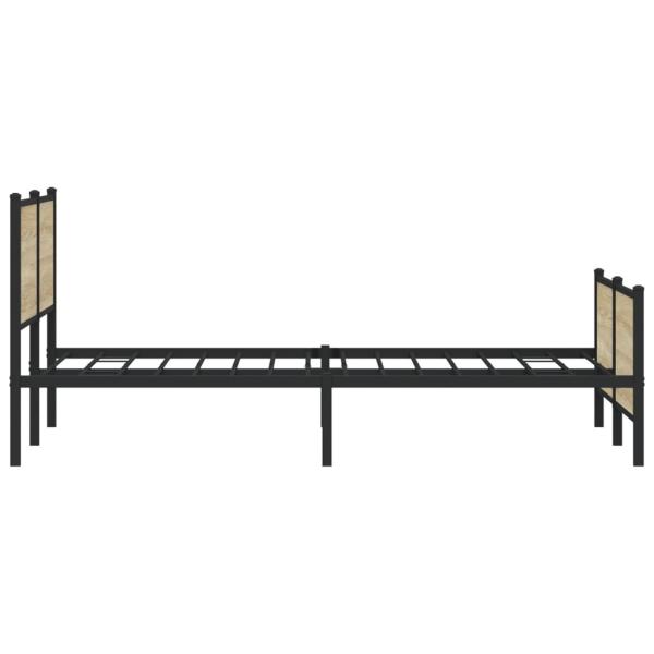 Metallbett ohne Matratze Sonoma-Eiche 183x213 cm