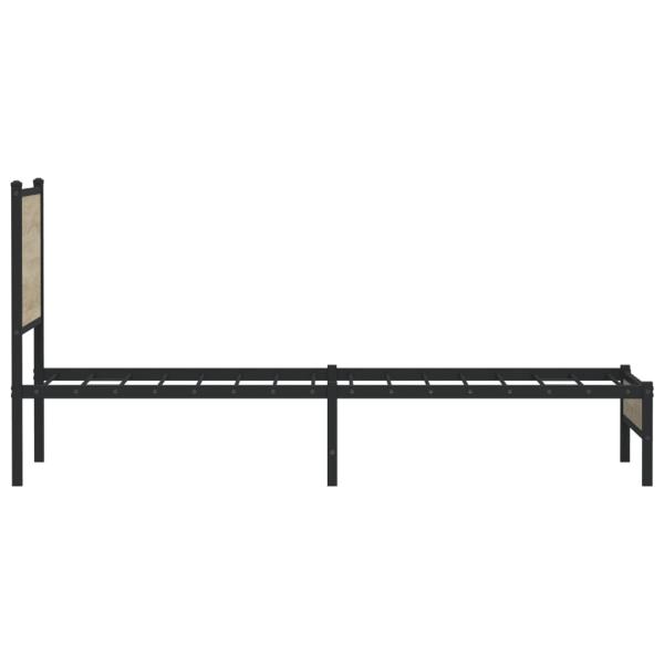 Metallbett ohne Matratze Sonoma-Eiche 90x200 cm
