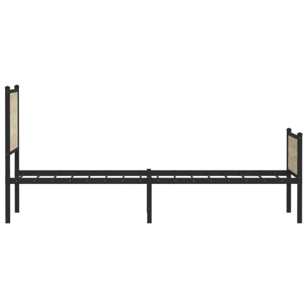 Metallbett ohne Matratze Sonoma-Eiche 75x190 cm