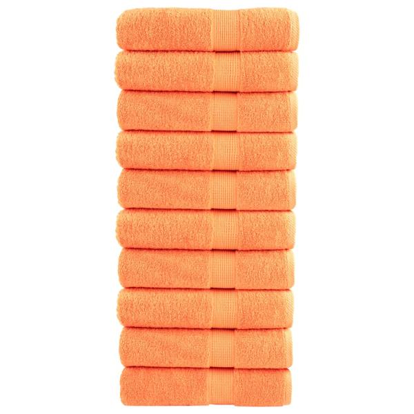 ARDEBO.de - Premium-Duschtücher SOLUND 10 Stk. Orange 70x140 cm 600 g/m²