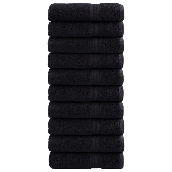 ARDEBO.de - Premium Badetücher SOLUND 10 Stk. Schwarz 100x150 cm 600 g/m²