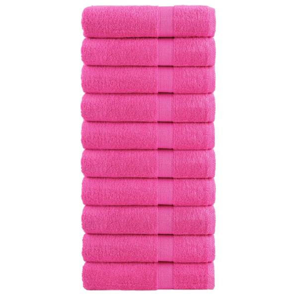Premium Badetücher SOLUND 10 Stk. Rosa 100x150 cm 600 g/m²