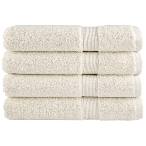 ARDEBO.de - Premium-Handtücher SOLUND 4 Stk. Cremeweiß 100x200 cm 600 g/m²