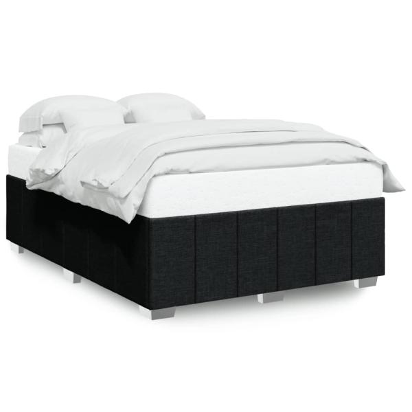Bettgestell ohne Matratze Schwarz 140x190 cm Stoff