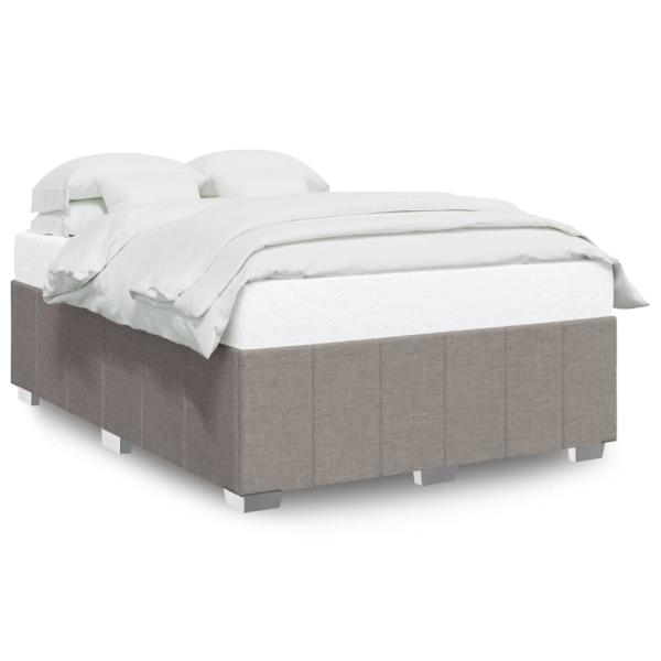 Bettgestell ohne Matratze Taupe 140x190 cm Stoff