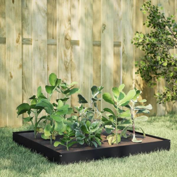 ARDEBO.de - Hochbeet Schwarz 100x100x18,5 cm Stahl