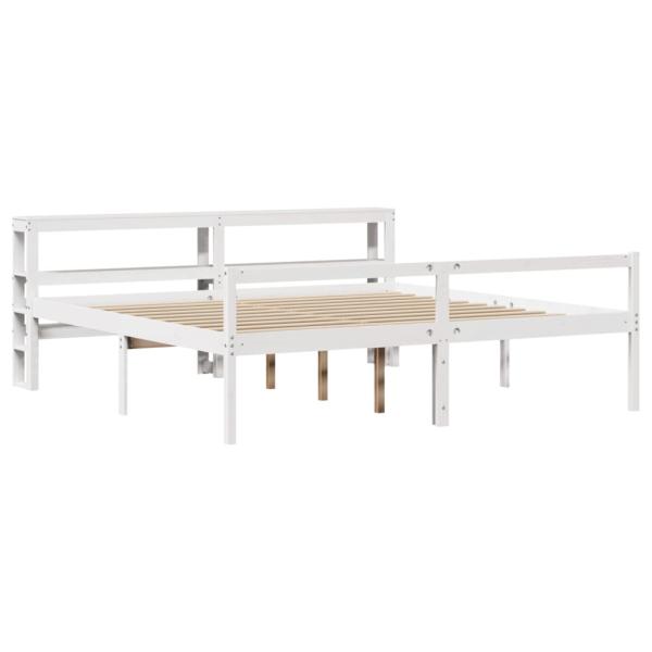 Seniorenbett mit Kopfteil ohne Matratze Weiß 180x200 cm