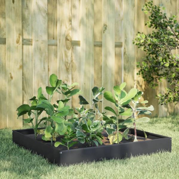ARDEBO.de - Hochbeet Anthrazit 100x100x26 cm Stahl