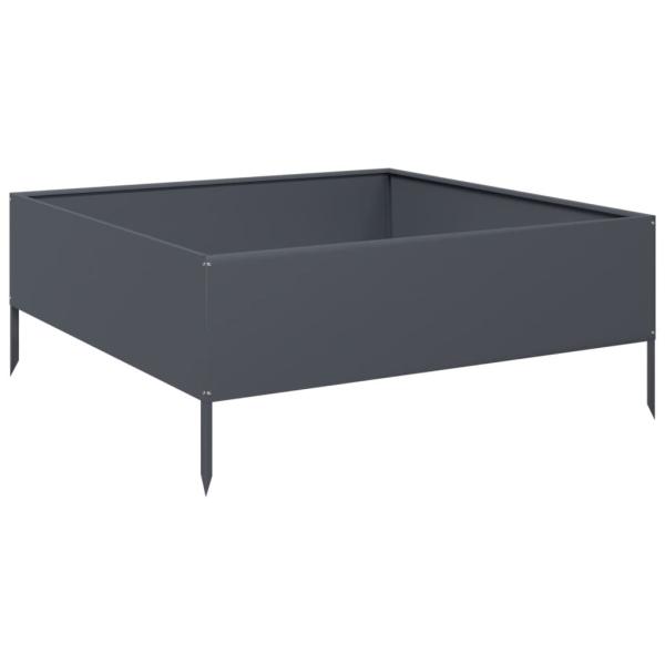 Hochbeet Anthrazit 100x100x41 cm Stahl