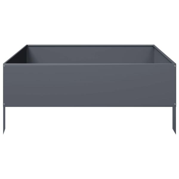 Hochbeet Anthrazit 100x100x41 cm Stahl