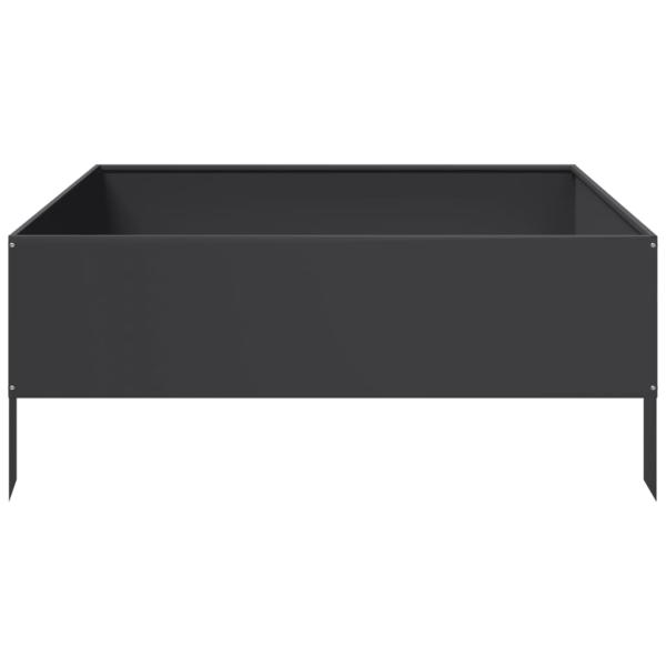 Hochbeet Schwarz 100x100x41 cm Stahl