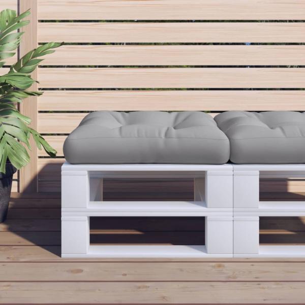 ARDEBO.de - Palettenkissen Grau 50x50x12 cm Stoff