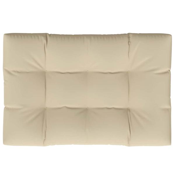 Palettenkissen Beige 120x80x12 cm Stoff