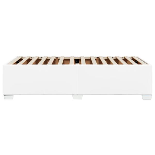 Bettgestell Weiß 80x200 cm Kunstleder