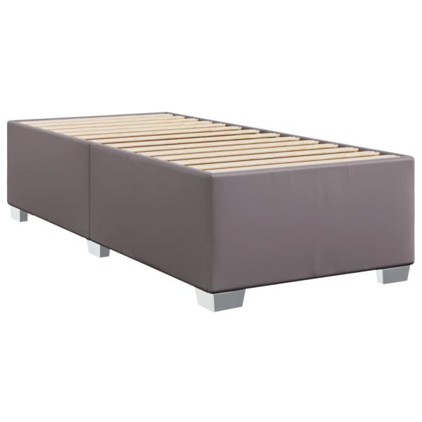 Bettgestell Grau 90x190 cm Kunstleder