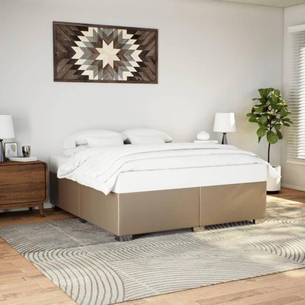 ARDEBO.de - Bettgestell Cappuccino-Braun 180x200 cm Kunstleder