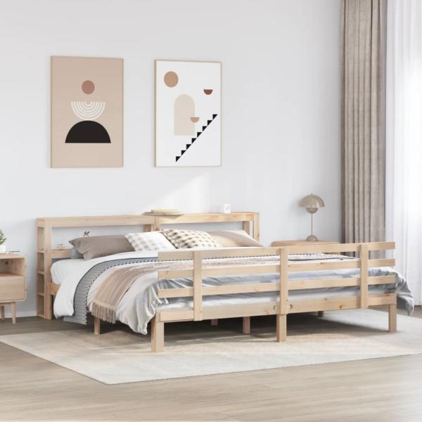ARDEBO.de - Bettgestell mit Kopfteil ohne Matratze 200x200 cm