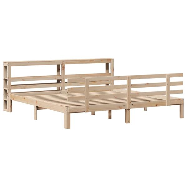 Bettgestell mit Kopfteil ohne Matratze 200x200 cm