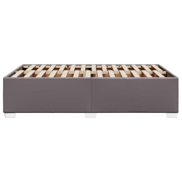 Bettgestell ohne Matratze Grau 120x190 cm Kunstleder