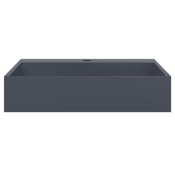 Waschbecken 50x38x11 cm Mineralguss/Marmorguss Anthrazit