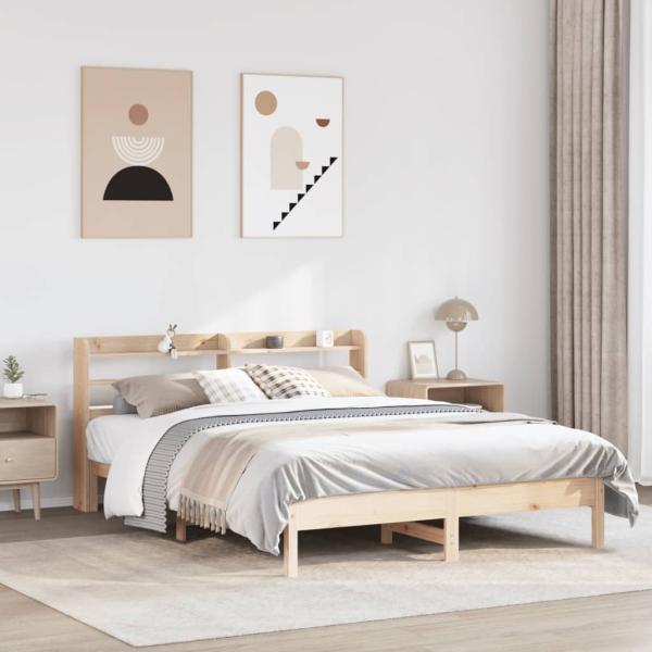 ARDEBO.de - Massivholzbett ohne Matratze 135x190 cm Kiefernholz