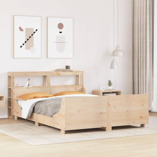 ARDEBO.de - Massivholzbett ohne Matratze 140x200 cm Kiefernholz