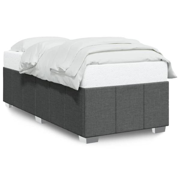 Bettgestell ohne Matratze Dunkelgrau 90x190 cm Stoff