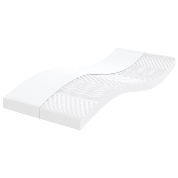ARDEBO.de - Schaumstoffmatratze Weiß 90x210 cm 7-Zonen Härtegrad 20 ILD