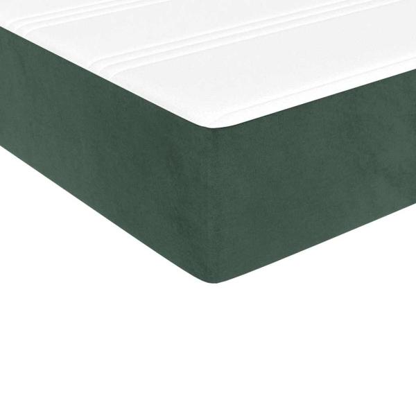 Taschenfederkernmatratze Mittel Dunkelgrün 80x220x20 cm Samt