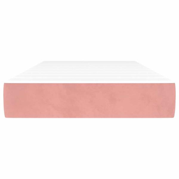 Taschenfederkernmatratze Mittel Rosa 90x220x20 cm Samt