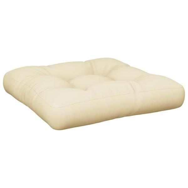 Palettenkissen Creme 58x58x10 cm Stoff