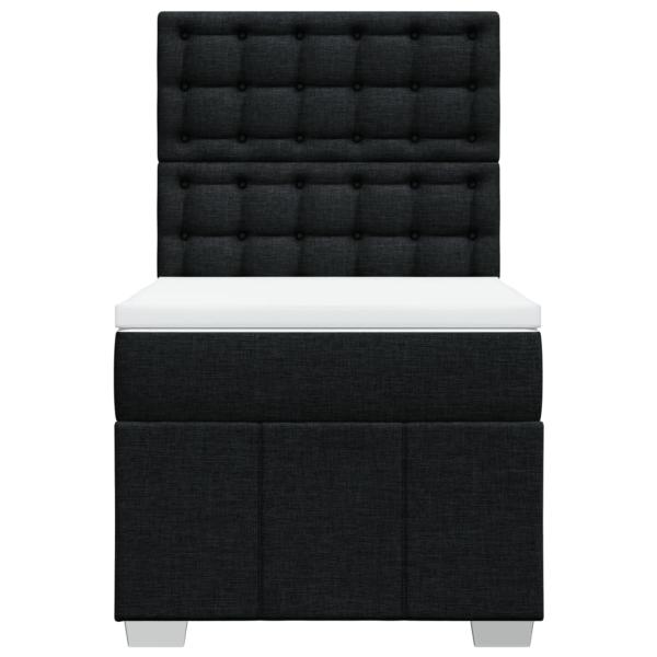 Boxspringbett mit Matratze Schwarz 90x190 cm Stoff