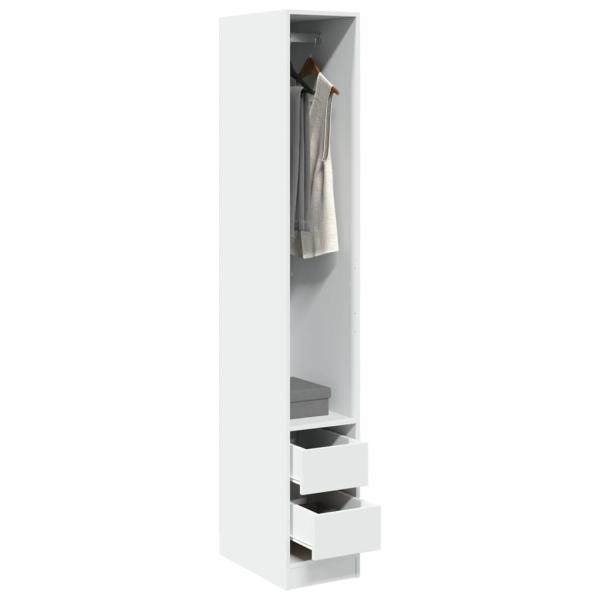 ARDEBO.de - Kleiderschrank Weiß 30x50x200 cm Holzwerkstoff