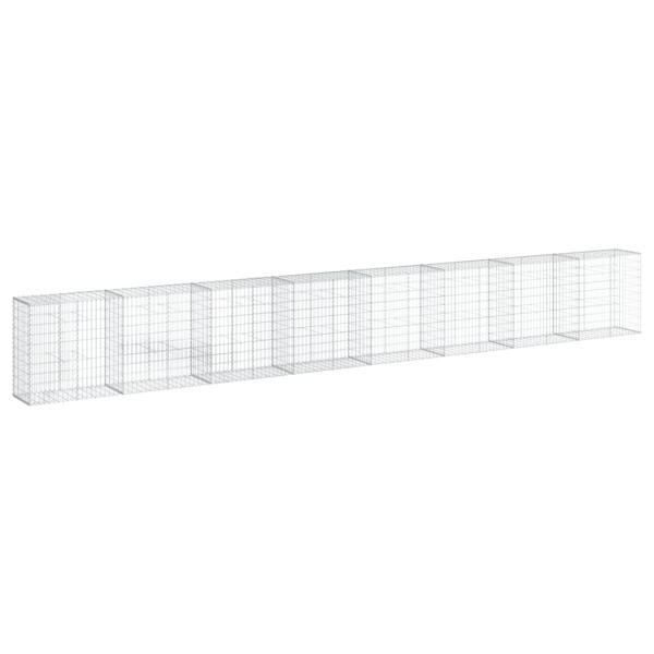 Gabione mit Deckel 800x50x100 cm Verzinktes Eisen