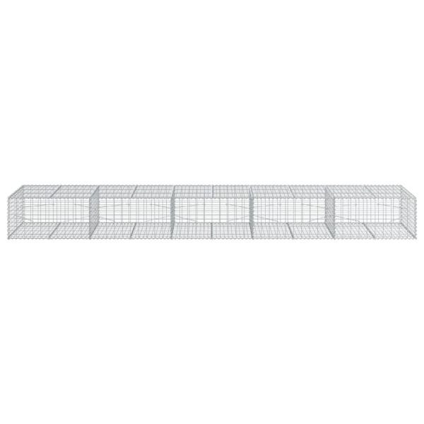 Gabione mit Deckel 500x100x50 cm Verzinktes Eisen